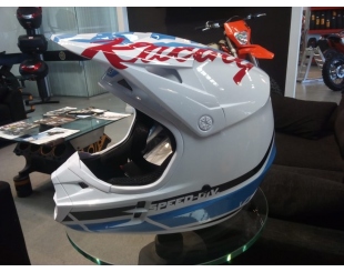 Casco Fox V1 Rwt Se Helmet Ece Talle 2xl Blanco/rojo